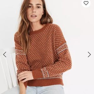 MADEWELL Woolside Jacquard Pullover sweater